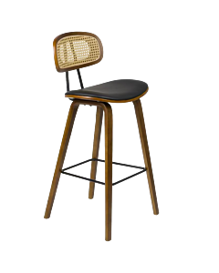 Бар стол Carmen 4029 - орех/черен (3521136)