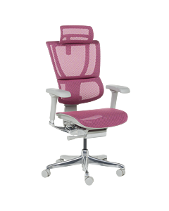 Ергономичен стол ERGOHUMAN IOO ELITE 2 - сива рамка - розов (3520673)