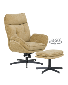 Кресло с табуретка ANDREA - горчица (3532951)