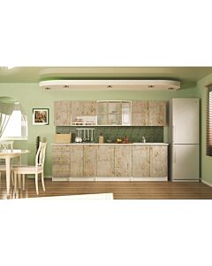 Кухня ALINA 2.60м тъмен мрамор/плот карара