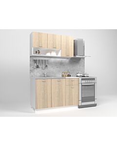 Кухня BERTHA 1.20м  бяло/дъб сонома