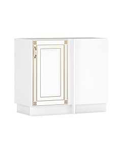 Кухненски шкаф IMPERIA 105 ъглов НИЗ 1ДВ бяло/златна патина  (089.001.0145)