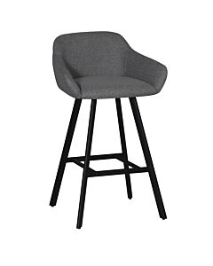 Бар стол  MEY светло сиво/черно  (070.003.0044)