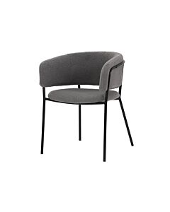 Трапезен стол К-348 сиво/черно  (100.003.0213)