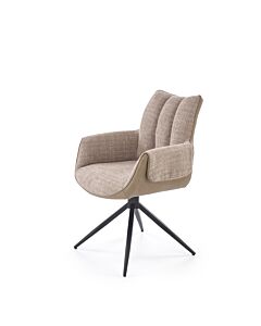 Трапезен стол К-579 бежово/черно  (100.003.0356)