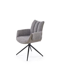 Трапезен стол К-579 сиво/черно  (100.003.0357)