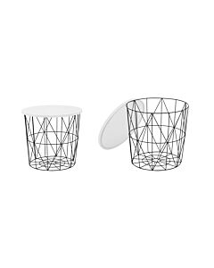 Помощна маса MARIFFA бяло/черно  (100.008.0601)