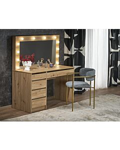 Тоалетка HOLLYWOOD XL с огледало и осветление, дъб артисан  (100.008.0037)