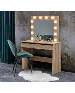 Тоалетка HOLLYWOOD с огледало и осветление, дъб артисан  (100.008.0035)