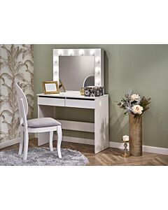 Тоалетка HOLLYWOOD с огледало и осветление, бяло  (100.008.0012)