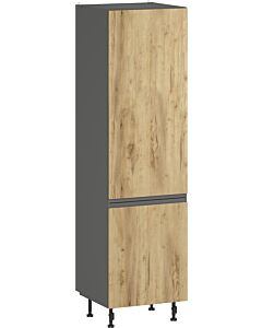 Кухненски шкаф LUSIL ШУ-60/219 ЗА ХЛАДИЛНИК графит/златен дъб крафт  (005.002.0048)