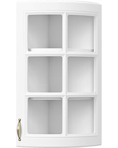 Кухненски шкаф  горен MICHELLE витрина,  заоблен В-30/72 бяло/бяло  (005.002.0714)