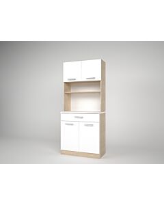 DAVIS бюфет корпус дъб сонома/фронт и плот бяло