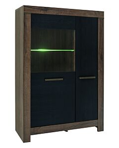 Витрина BALIN REG1D1W корпус дъб монастри/фронт дъб черен  (015.005.0002)