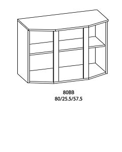 Кухненски шкаф ALINA 80ВВ витрина горен  тъмен мрамор  (089.001.0106)