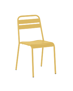 Метален градински стол ABA - жълт (3535110)