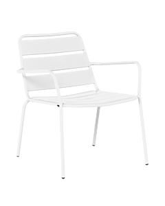 Метален градински стол SAKI - бял (3535114)