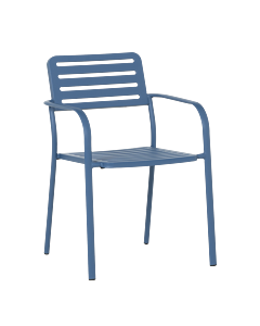 Метален градински стол WASE - тъмносин (3535128)