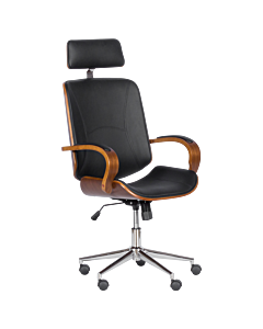 Президентски офис стол Carmen 6401 - орех - черно (3520058)