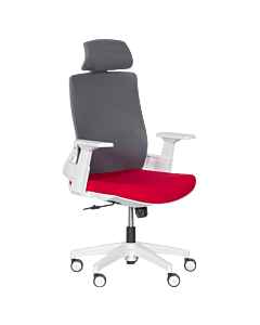 Президентски офис стол Carmen 7546 - червен - сив (3520356_6)