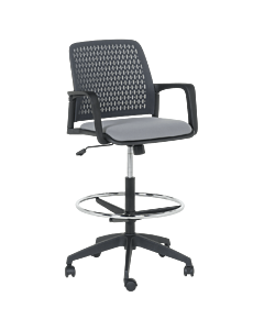 Работен офис стол Carmen 7556 - сив (3520376_1)