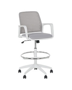 Работен офис стол Carmen 7556 W - светлосив (3520377)