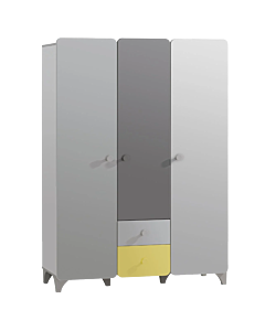 Трикрилен детски гардероб MINIA 143х53х200 см (3575265)