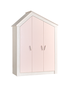 Трикрилен детски гардероб PINK HOUSE (3575087)