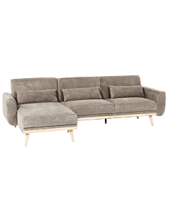 Ъглов разтегателен диван VIVI - кафяв V38 (3551551)