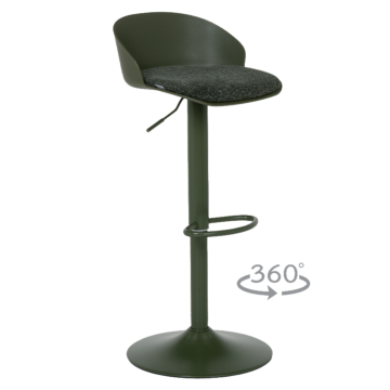 Бар стол ARELATE - тъмнозелен (3521220)