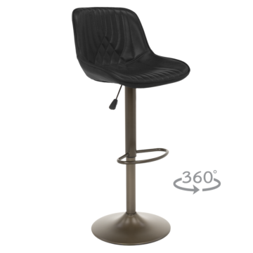 Бар стол PORUS - черно злато (3521208)