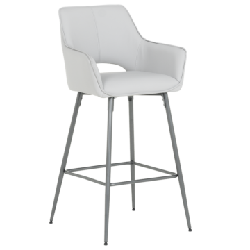 Бар стол TELFORD 2 силиконова кожа - сив 67 (3521319)