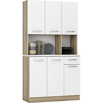 Бюфет PALMER дъб сонома/бяло