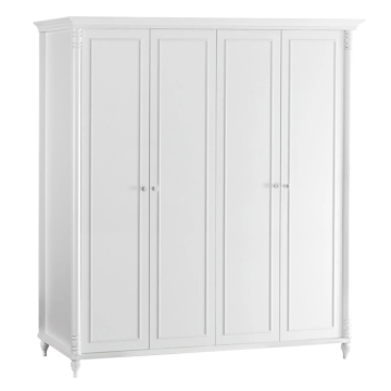 Четирикрилен детски гардероб NIL - бял (3575158)