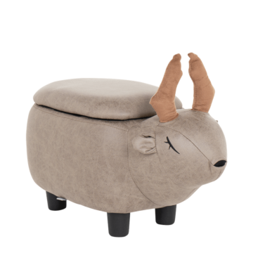 Детска табуретка с ракла - сив елен (3530959)