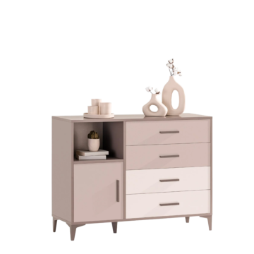 Детски скрин с шкаф и чекмеджета RIGA (3575309)