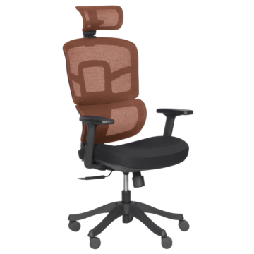 Ергономичен стол Carmen 7582 - оранжев-черен (3520406_4)