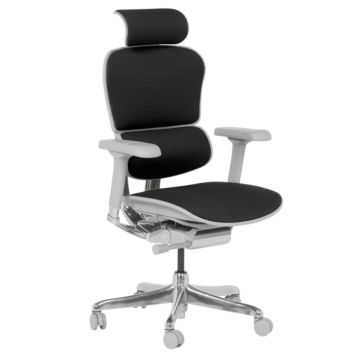 Ергономичен стол ERGOHUMAN ELITE 2 - сива рамка - черен (3520665)