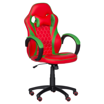 Геймърски стол с футболни мотиви Carmen 6304 - червено-зелен (3520134)