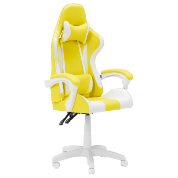 Геймърски стол Carmen 6311 - бял - жълт (3520141_1)