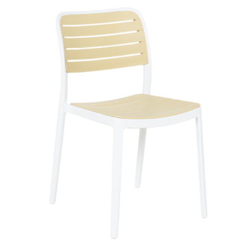 Градински стол RABAT - жълт-бял (3535815)