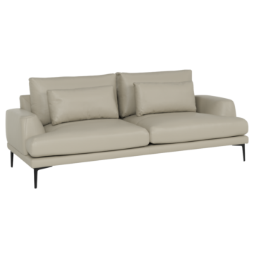 Кожен диван - тройка GRASTEN LUX  - бежов (3551225_1)