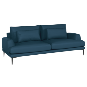 Кожен диван - тройка GRASTEN LUX  - син (3551225_3)