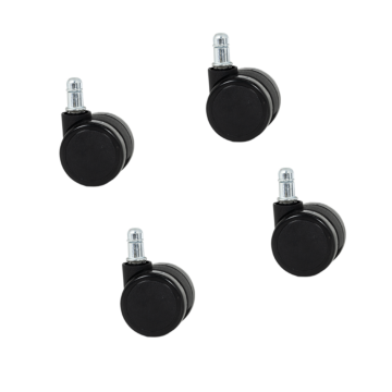 Комплект колела за посетителски стол модел 1702-1710 4 бр. - черни (3591061)