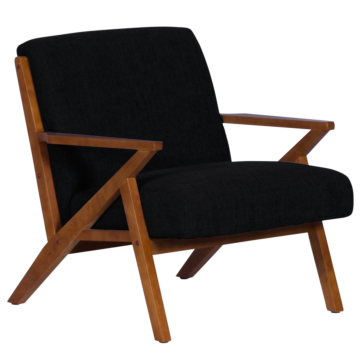 Кресло MAURO - орех - черен (3532906)