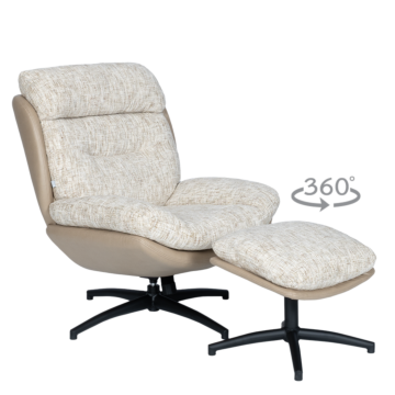 Кресло с табуретка BEJA - крем (3532962)