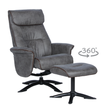 Кресло с табуретка EMA - сиво (3532929_1)