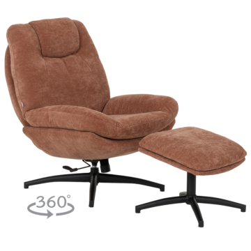 Кресло с табуретка PORTO - охра (3532931)