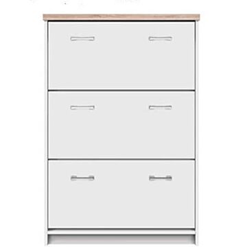 Шкаф за обувки TOP MIX SZFK BUT 3K бяло/дъб сонома  (092.093.0013)