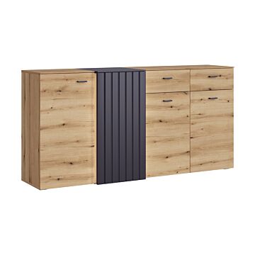 Скрин VERDANA SNNK01 крайбрежен дъб/тъмно сиво  (088.004.0014)